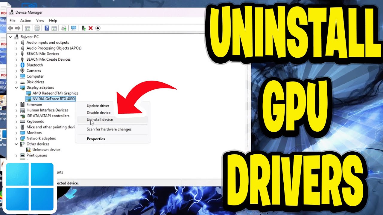 How To Uninstall GPU Drivers - YouTube