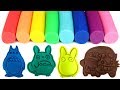 My Neighbor Totoro(となりのトトロ) Play-Doh Molds & Finger Toys Chu Totoro Chibi Totoro Catbus Learn Colors