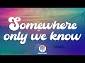 Keane Somewhere Only We Know Lyrics