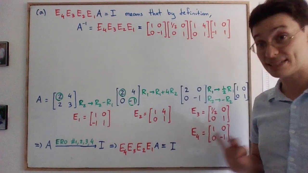 NYC - 2.2 - Exercise on Elementary Matrices