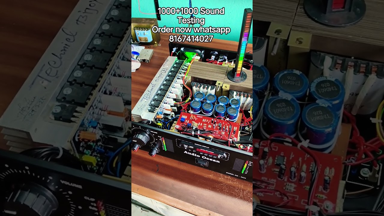1000+1000 Watts Amplifier Sound Testing/ 