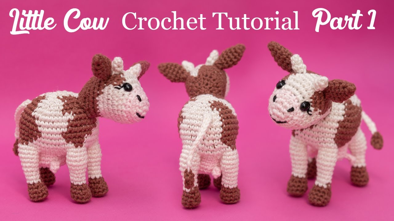 Moogan The Cow Crochet Kit Animal Crochet Includes Follow Along Videos