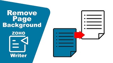 how to remove page background color in Zoho Writer