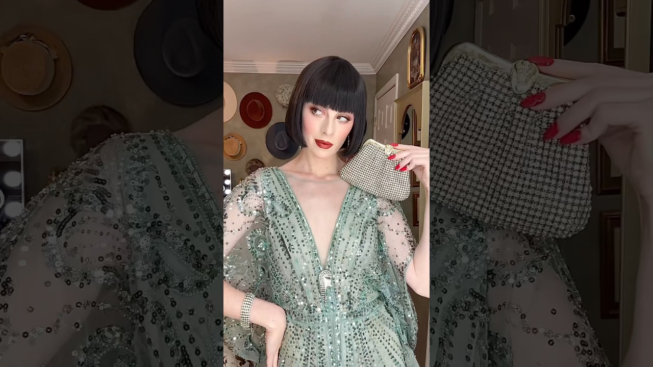 Pick my Green Gatsby Glam  Vintage 1920s flapper dress try-on #vintage # dresses #summeronshorts - YouTube
