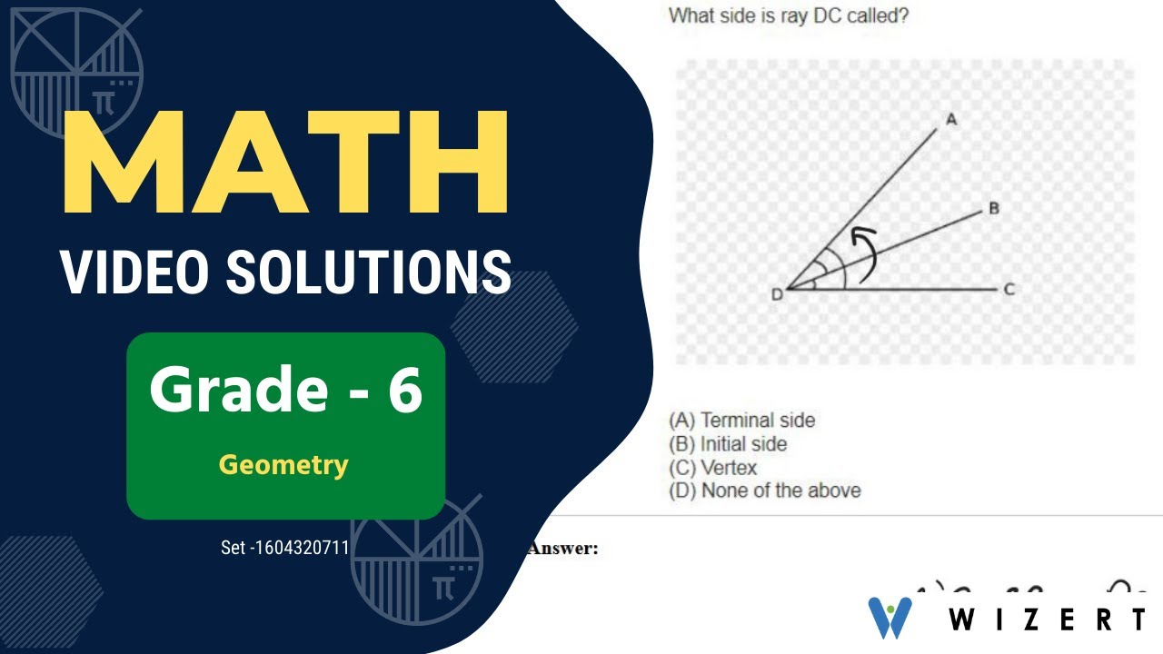 Mathematics Geometry questions for Grade 6 with answers - Set