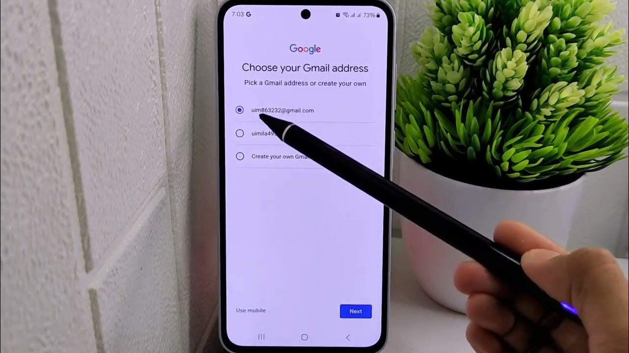 How to create google account on samsung m35 youtube