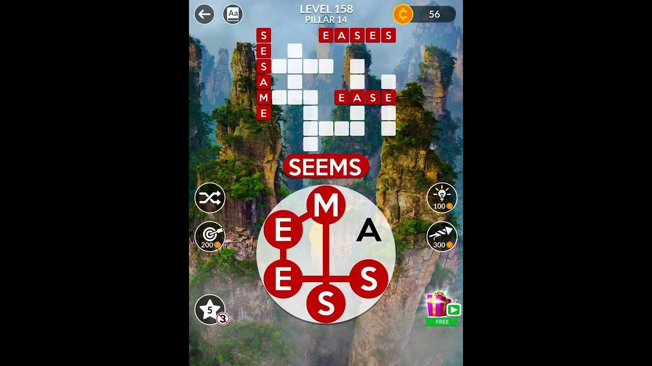 Wordscapes Level 158 Pillar 14 - YouTube