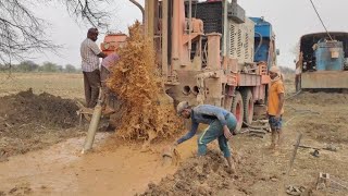 Borewell drilling || 5hp water came but borewell point failed due to sand boulder