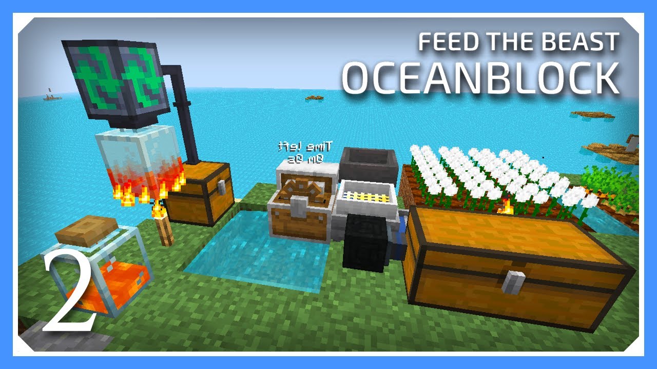 FTB OceanBlock Modpack | Sluice & Auto Jar Smelting! | E02 | 1.16.5