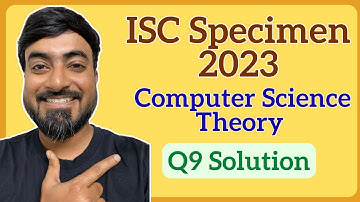 ISC Class 12 Computer Science 2023 Theory Specimen | Q9 - Complete Class Holder