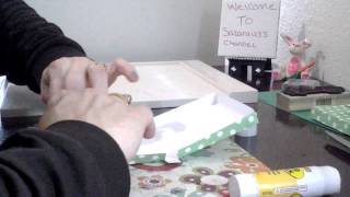 How to make a birth announcement card box holder