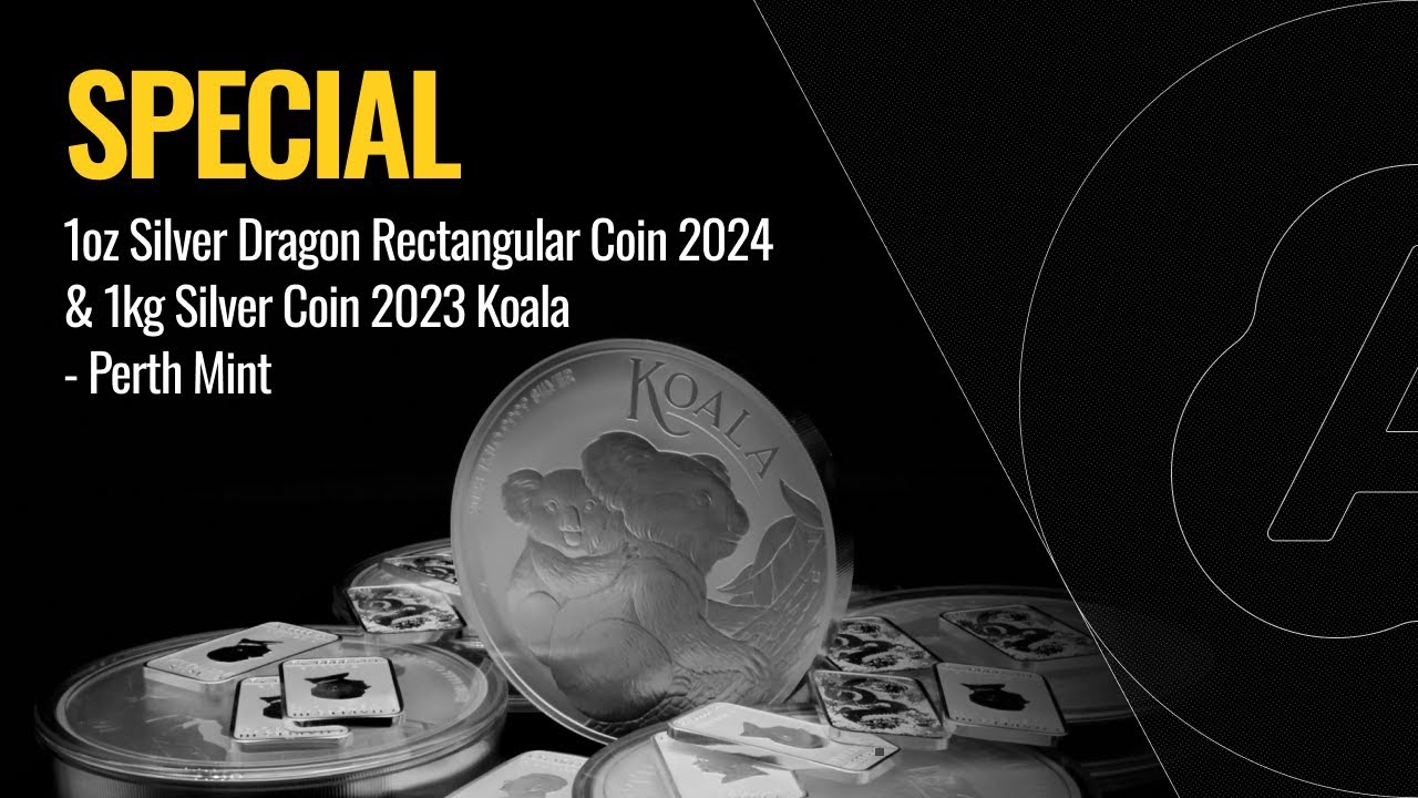 SPECIAL: 1kg Silver Coin 2023 Koala and 1oz Silver Dragon Rectangular Coin 2024 - Perth Mint
