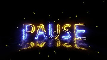Neon glow PAUSE text background video loop | Animated Background Video Live Wallpaper