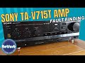 SONY TA-V715T Amplifier Distorted Sound Issue Repair - Retfurb Vintage Refurb