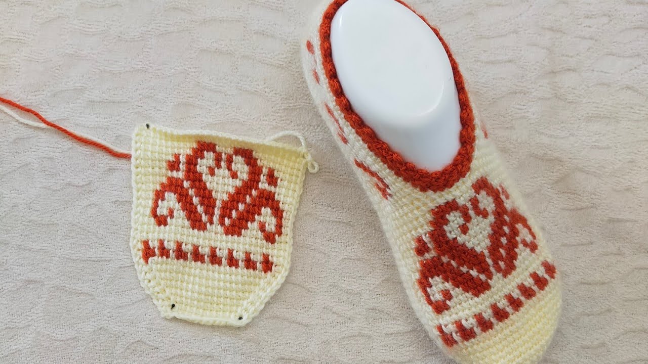 5 şiş görunumlu tunus patik yapımı #keşfet #örgü #patikmodelleri #handmade  #crochet #knitting