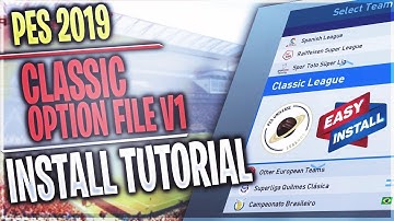 [TTB] PES 2019 - PES Universe Classic Option File V1 - How to Install on PC