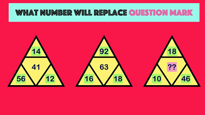Which Number Replaces The Question Mark In Triangle ?? | Maths Puzzle