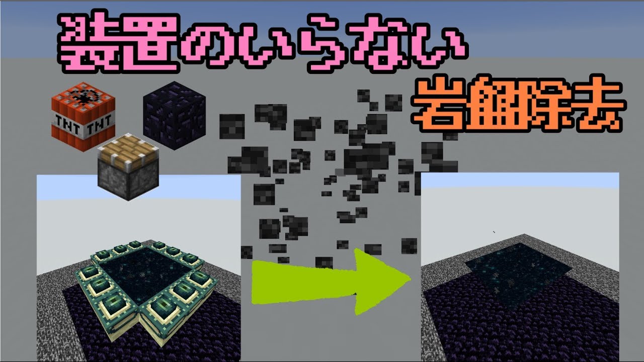 Minecraft Je1 15 2 1 16pre5 成功 破壊不能ブロックなんて関係ねえ 最新版でも使えるお手軽岩盤除去の紹介 Youtube