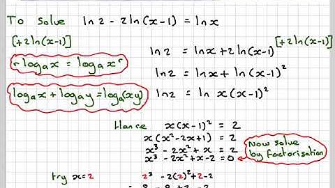 Solving a logarithmic equation leading to a cubic