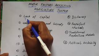Importance Of Agriculture sector In Economic Development |Factors Affecting Agri-production