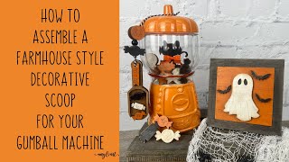 How to Assemble Decorative Gumball Machine Scoops | Crafting Easy Farmhouse Style Decor