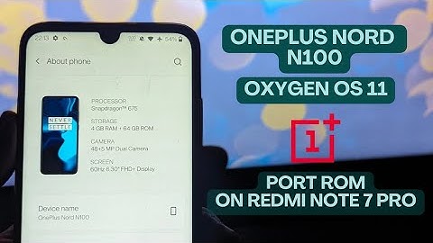 OnePlus N100 OxygenOS 11 ROM on Redmi Note 7 Pro