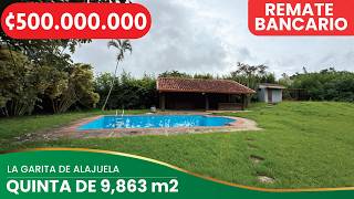 Quinta de 9,863 m2 a la venta en La Garita de Alajuela. Bien adjudicado bancario