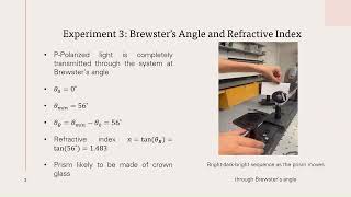 OPTI 380A - Linear Polarization I