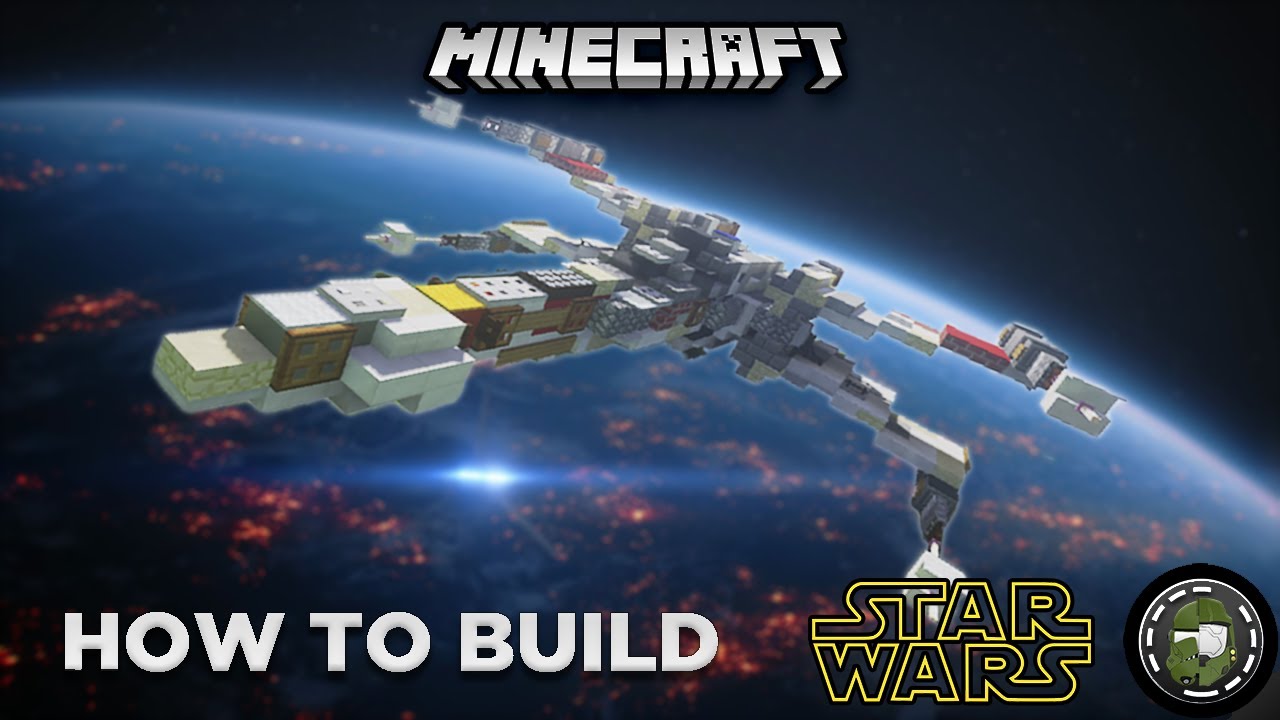 Rebel Alliance T65B XWing Minecraft Star Wars tutorial YouTube