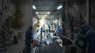Ultimate Luxury Garage Transformation 🏎️ Metallic Epoxy Floor Showroom 4K #shorts