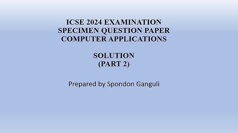ICSE Sample Question Paper 2024 Solved (Section B) #icse #icsehelp #icsecomputer