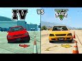 GTA V vs GTA IV - Car Gameplay Comparison