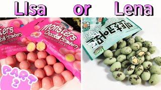 LISA or LENA💖#35 - Japanese Snacks, Sweet Food (Hard Choice)