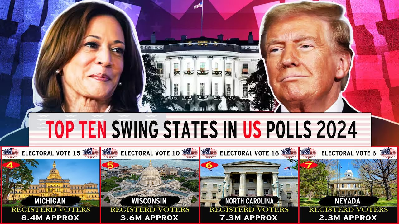 Top Ten Swing States In Us Elections 2024| Us Elections| 2024 Polls ...