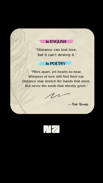 Love Beyond Distance 💖 | English Poetry #englishpoetry #poetry #quotes #shortspoetry #distance
