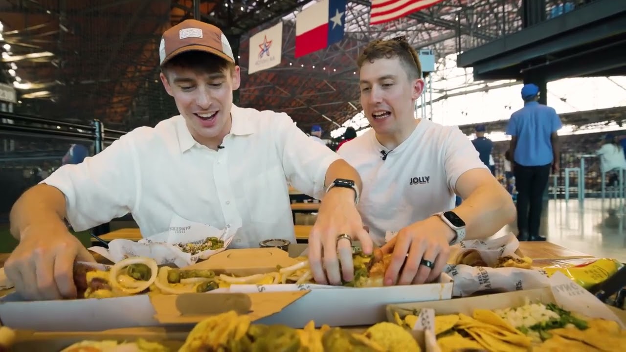 JOLLY! Two Brits try Texas Ballpark food