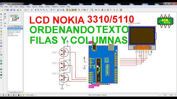 LCD NOKIA 3310/5110||ORDENANDO TEXTO FILAS Y COLUMNAS||Adafruit_GFX.h||Adafruit_PCD8544.h||ARDUINO