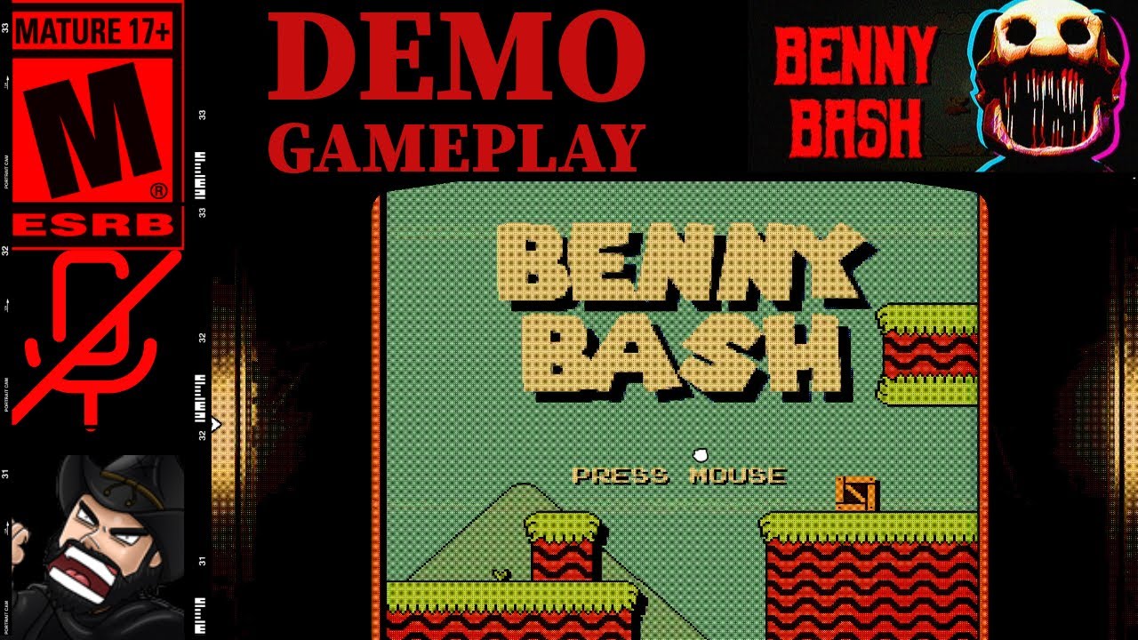 BENNY BASH by Eduardo Scarpato - Full Demo (NO Commentary) 80s Platforming Escape Room Horror (2025)