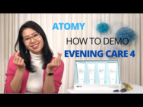 Atomy Evening Care 4 Set: How to Demo, English