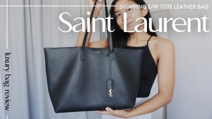 SAINT LAURENT East West large leather tote