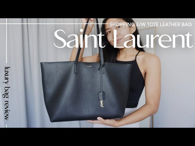 Saint Laurent Bold Shopping Tote Bag - White