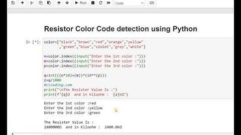 Day 32 : Resistor Color Code detection using Python