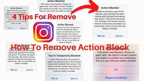 How To Remove Action Block On Instagram