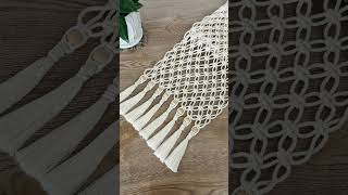 Macrame table runners… open for orders #reels #macrame #homedecor #home #tablerunner