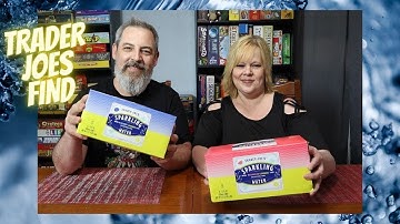 TRADER JOES SPARKLING WATER REVIEW | BLUEBERRY LEMONADE AND WATERMELON LEMONADE