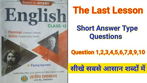 The Last Lesson - Short Answer Type Questions