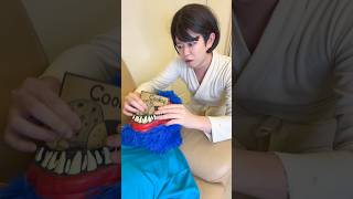 Snacks come out of the monster's mouth