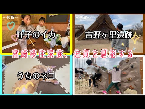 宮崎移住家族、佐賀を堪能!吉野ヶ里遺跡、呼子のイカ、佐賀駅、いいものいっぱい!我が家のネコも登場するよ!【#63】