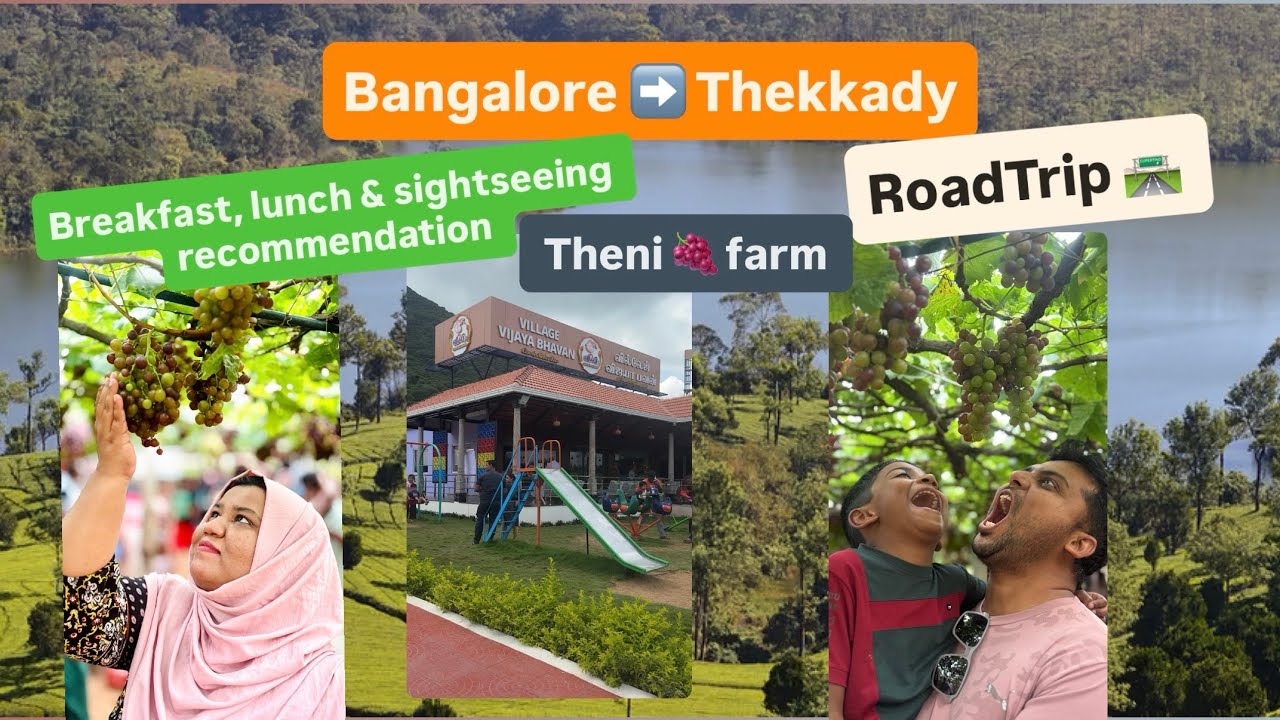Bangalore to Thekkady RoadTrip | Theni Grapes farm | Must visit 