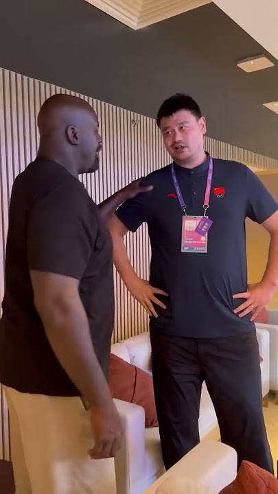 Yao Ming makes Shaq look regular height 😳 (via @shaq/X) #shorts